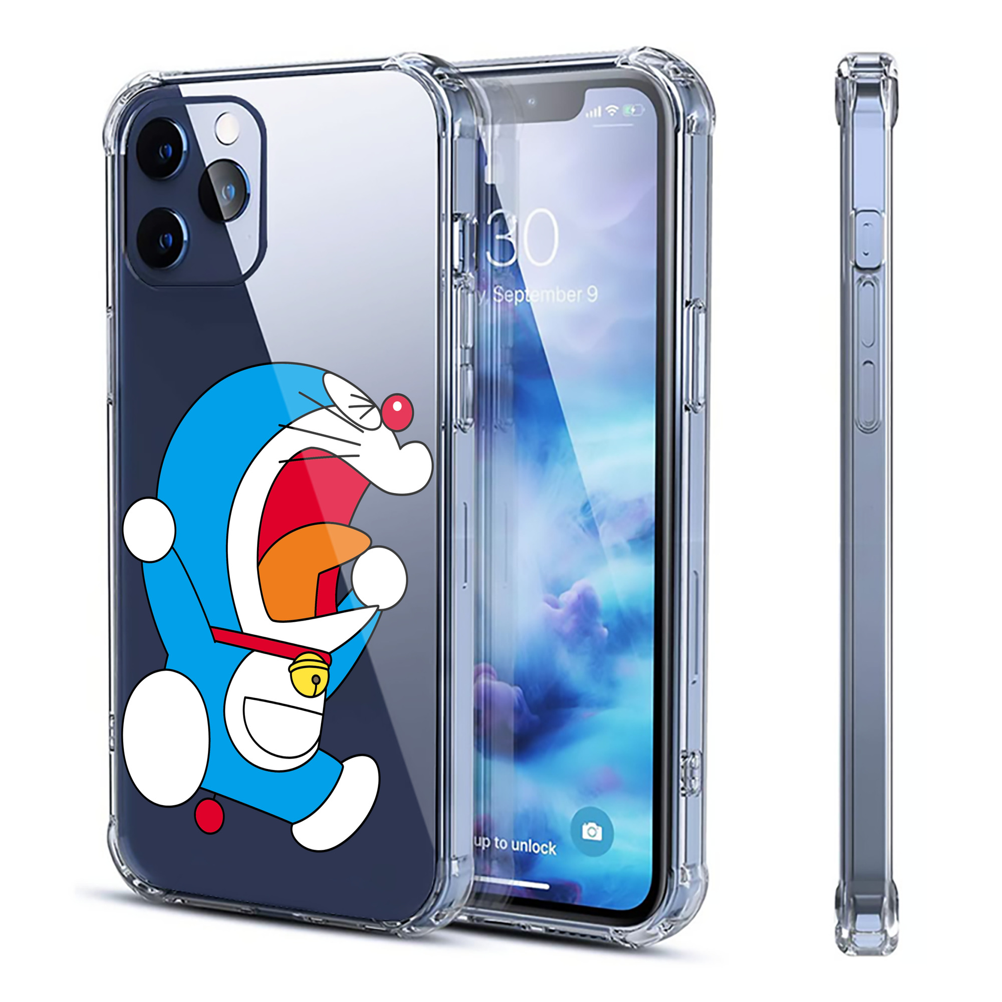 （画像用） ドラえもん Doraemon 【iPhone 12シリーズ対応】透明スマホケース（クリアソフトケース）